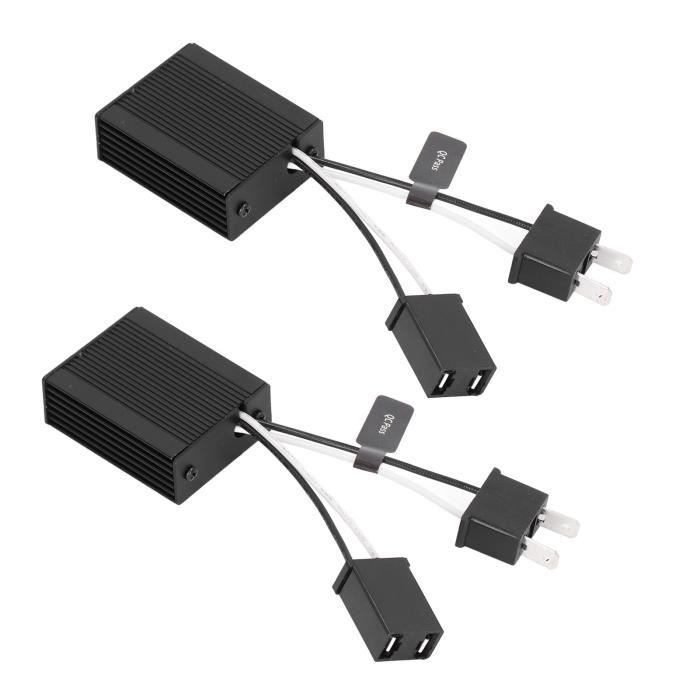 Décodeur Anti-scintillement Pour Phares LED H1 - 2 Pièces - Évite Les Erreurs OBC/Canbus Sur Véhicules - Résistance Intégrée, Max 4A - 6