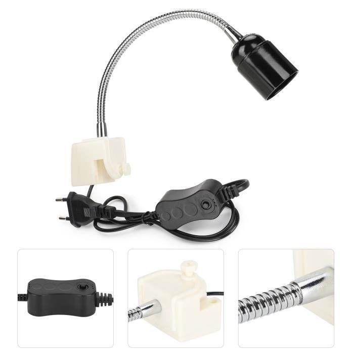 Meilleurs prix pour Support de lampe chauffante - ZERODIS - 150W - Réglable - Pour reptiles - Compatible avec ampoules UVB