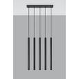 Suspension PASTELO 5 Moderne SPOT Boho Design pr Chambre Salon Escalier Couloir - Noir-1