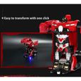 Voiture Transformers Robots in Disguise - RC 2-en-1 - Simulation Véhicule Télécommande - Cadeau Enfant - Rouge-1