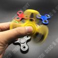 TD® Fidget Spinner Toy - Hand Spinner- Tri-Spinner avec Perles Céramique- Jouet Anti stress et Anxiété. Jaune-1