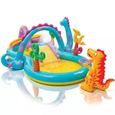 Piscine gonflable aire de jeux - Intex Dinoland - 333x229x112 cm - Pour bébé - Extérieur-1
