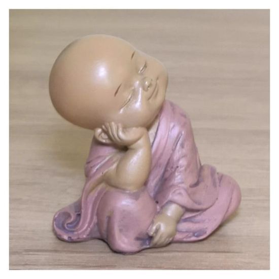 Figurine Miniature Bebe Bouddha Penseur 7cm Rose Cdiscount Maison