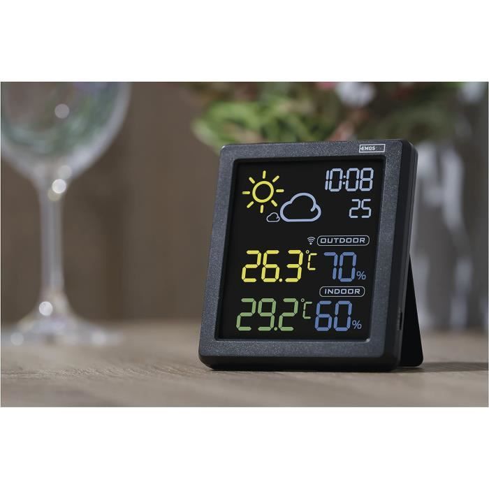 Station Météo Sans Fil Avec Écran Couleur Va Et Capteur Extérieur ...