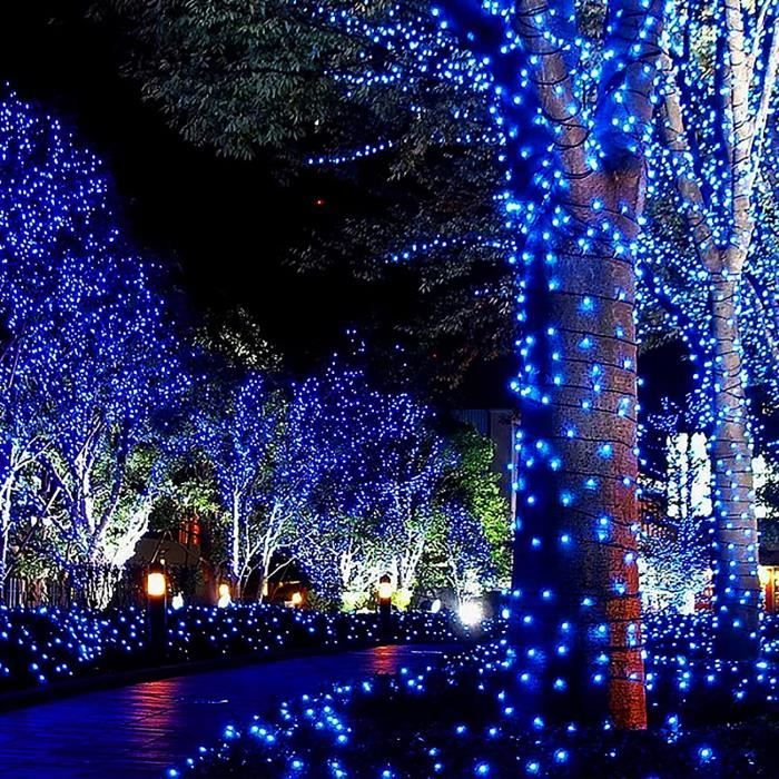 Guirlande lumineuse clignotante 500 LED Bleu, decoration noel - Badaboum