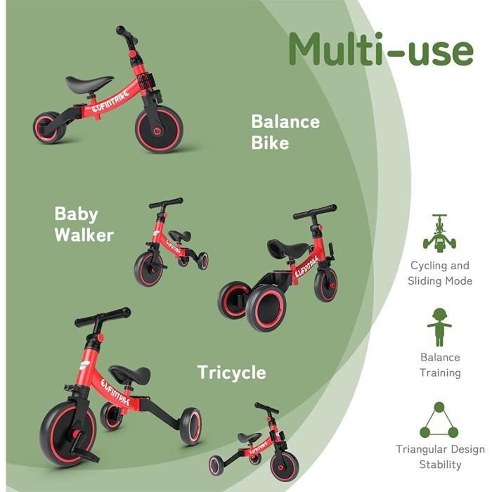 TRICYCLE 5 en 1 V lo Enfant b b volutif 1 4 Ans V lo
