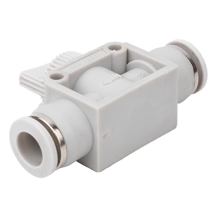 3 Pièces Vanne D'Arrêt Pneumatique 8mm - Connecteur Pneumatique Avec Valve Manuelle Et Raccord Rapide Noir