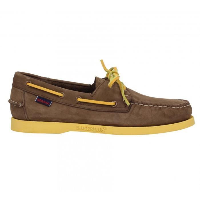 Sebago docksides cuir marron new arrivals