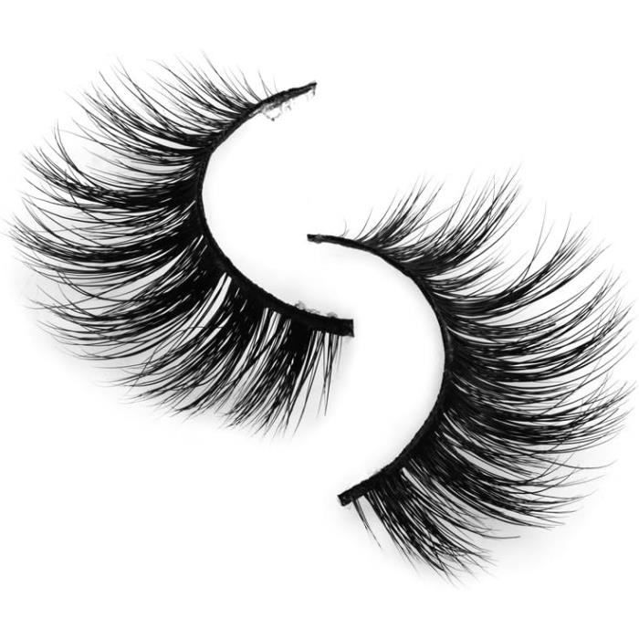 Faux Cils 3D Effet Vison Naturel - Mytex Shop - 1 Paire Volume Longueur
