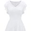 Robe Rj6iv Elegante Robe En Dentelle Irreguliere Pour Mariage A Ligne A Volants Manches Robes De Cocktail Taille 46 Blanc Achat Vente Robe De Ceremonie Cdiscount