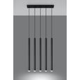 Suspension PASTELO 5 Moderne SPOT Boho Design pr Chambre Salon Escalier Couloir - Noir-2