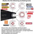 26 Accessoires d'outils Oscillants Multifonctions Lame de scie universelle pour Parkside Dewalt Ryobi Bosch Couper les coins de Bois-2