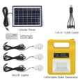 Jaune - Kit de générateur solaire avec Radio FM et ampoules LED, système de chargeur USB Portable pour l'exté-2