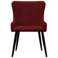 Plus9990 2 x Chaises de salle à manger Professionnel - Chaise de cuisine Chaise Scandinave - Rouge Velours A bas prix-2