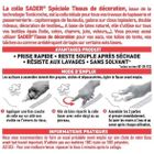SADER - Colle spéciale tissus 40ml - La colle SADER spéciale TISSUS est la  colle idéale pour tous vos  - Livraison gratuite dès 120€