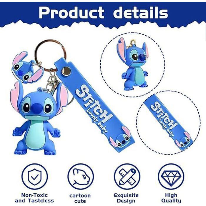 Porte-clés Dessin Animé Disney, ScrŽCAN O & Stitch, Porte-clés Beurre Mignon, Ornement De Conontation, Pendentif Clé JOCar, Cadeau Pour Enfants