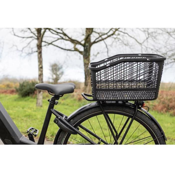 Panier Vélo Arrière Pliable MEGHNA - Support Métal Robuste Pour Porte-bagages - Ouverture Facile