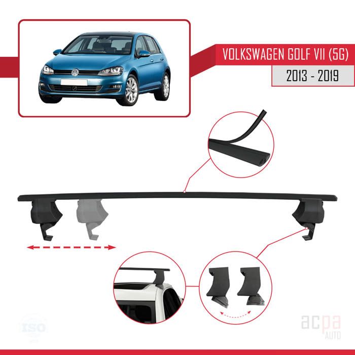 Apline Barres De Toit ACE-2 Aluminium Noir Pour Volkswagen Taigo (CS1) 2021-2025 – Railing Fixe, Charge 75 Kg