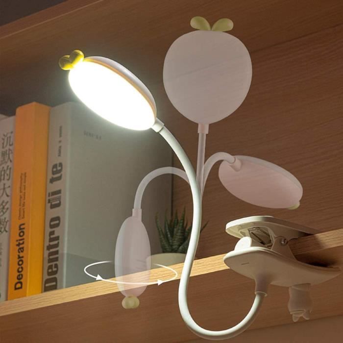 HTWG-HHKQ Lampe À Pince Pour Lit Enfant, 2400mAh USB Rechargeable Lampe de  Chevet Enfant Dimmable LED Lampe de Lecture Pour Li[344] - Cdiscount Maison