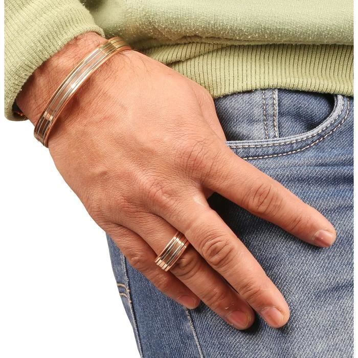 Bracelet Et Bague Identique En Cuivre Pur En Cuivre Forg La