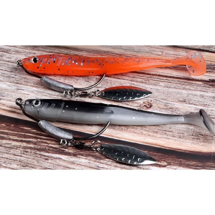 Lot De 2 Têtes De Jig Doubles VMC Avec Spinnerblatt – Leurre De Pêche En Zinc Pour Eau Salée, 8 Cm, Fabrication Française