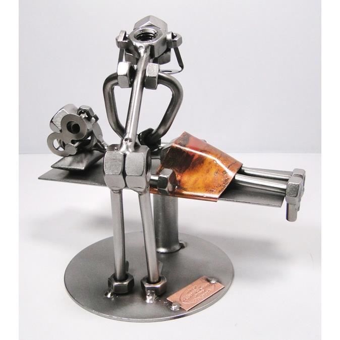 Figurine Professeur Et Enfant Hinz & Kunst - Statuette Acier Décoration Bureau Ou École