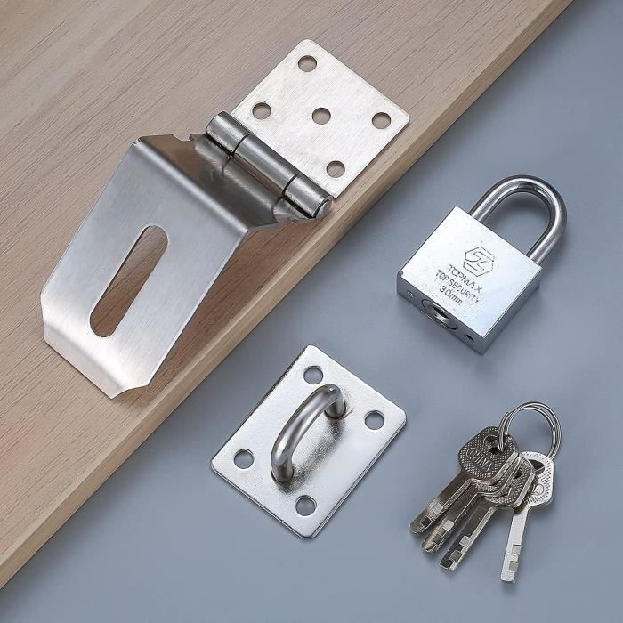 Cadenas De Sécurité à Angle Droit 90° En Acier - Noir, 5 Cm, Marque Zaplyte
