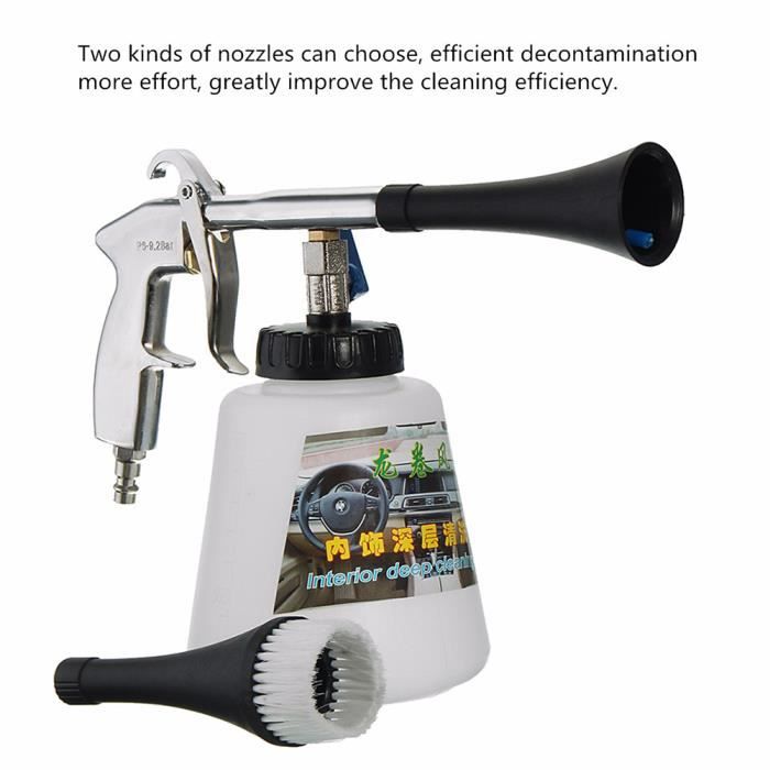 Pistolet de nettoyage auto intérieur et extérieur pour un véhicule impeccable