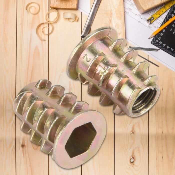 GOTOTOP écrou hexagonal 50pcs M6 en alliage de zinc à l'intérieur des ...