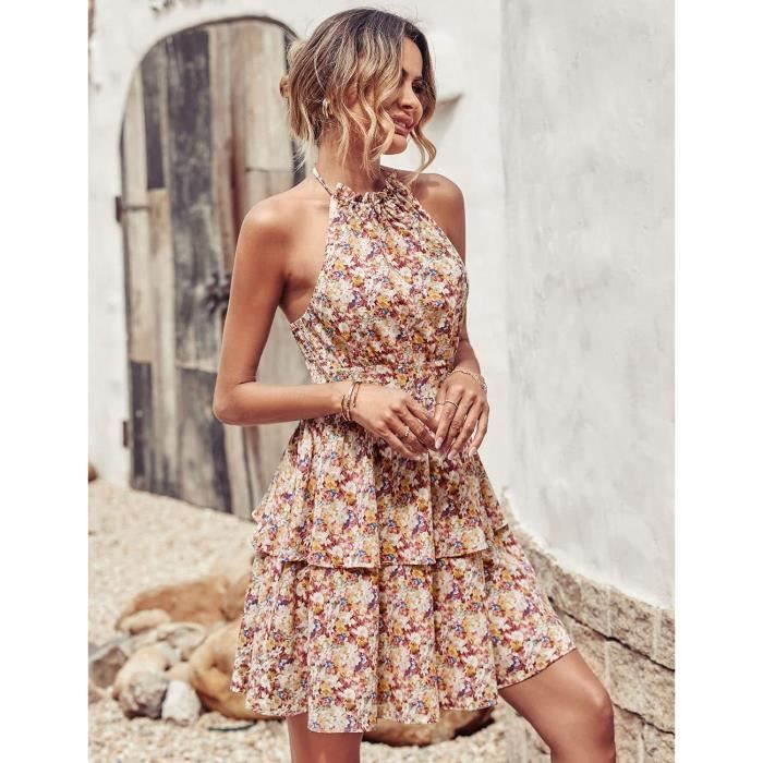Robe Femme Haute Qualite Confortable Mince et Leger Rose Rose Cdiscount Pret a Porter