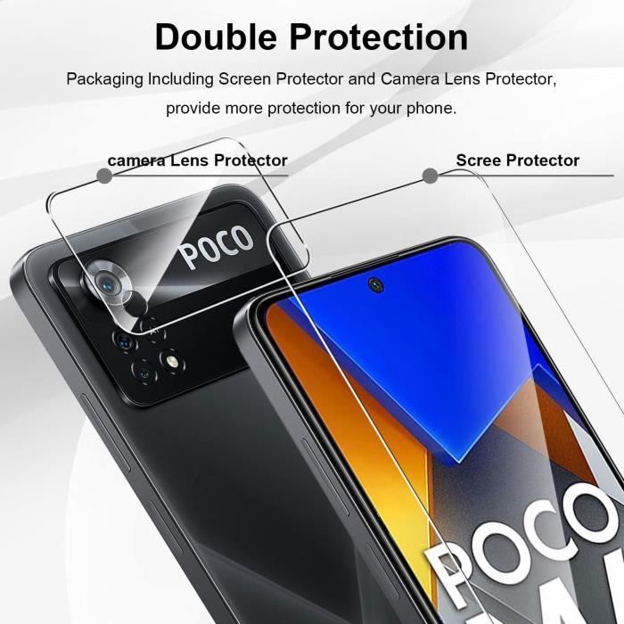 Verre Trempé pour Xiaomi Poco X5 5G 6.67, 2 Pack Film Protection écran + 2  Pack Caméra Arrière Protecteur, Dureté 9H Glass - Cdiscount Téléphonie