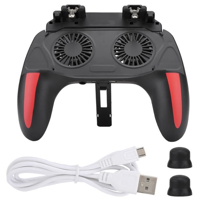 Contrôleur Jeu Mobile Avec Ventilateur Refroidissement - Manette 4 Déclencheurs Pour Smartphone <6.5"