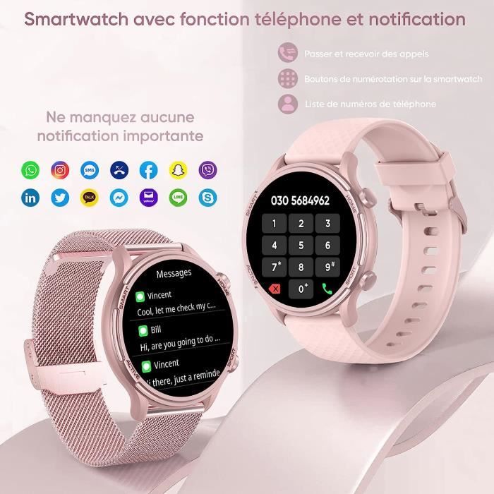 Montre Connect e Femme Repondre Appel Montre Connecter Pour