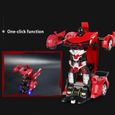 Voiture Transformers Robots in Disguise - RC 2-en-1 - Simulation Véhicule Télécommande - Cadeau Enfant - Rouge-3
