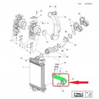 Luft Lade Luftdruck Schlauch Für Opel Meriva B 1.7 CDTI Turbo