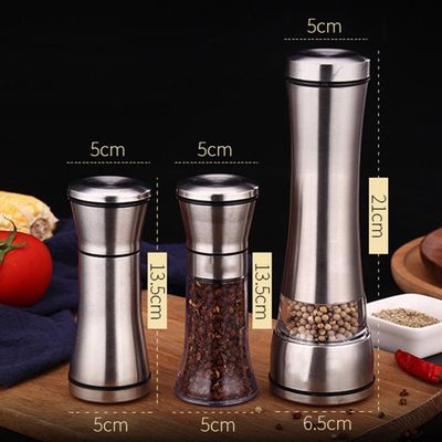 2 Pièces Moulin à Poivre et Sel Manuel 180 ml, Moulin à Sel et Poivre Transparent avec Couvercle en Acier pour la Cuisine, Moulin Rechargeable pour les Herbes et les Assaisonnements Set 2 Pièces Moulin à Poivre et Sel Manuel 180 ml, Moulin à Sel et Poivre Transparent avec Couvercle en Acier pour la Cuisine, Moulin Rechargeable pour les Herbes et les Assaisonnements Set