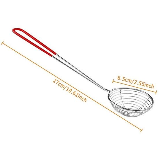 Lot De 8 Passoires Et Épuisettes En Inox – Pour Fondue, Friture, Bubble Tea – Ustensiles De Cuisine