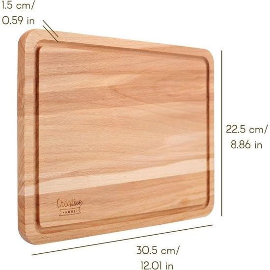 Planche à Découper Fackelmann 34,5 X 19 X 0,5 Cm – Plastique Transparent | Idéale Viandes, Légumes, Apéro