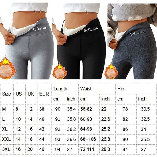 Pantalon Thermique Pour Femme 3XL - Legging De Sport Pour Femme