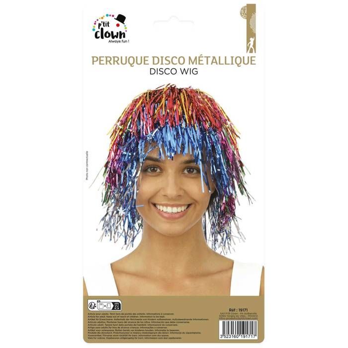 Perruque Colorée Arc En Ciel Bouclée + Bandeau Licorne - Idéal Carnaval Et Halloween
