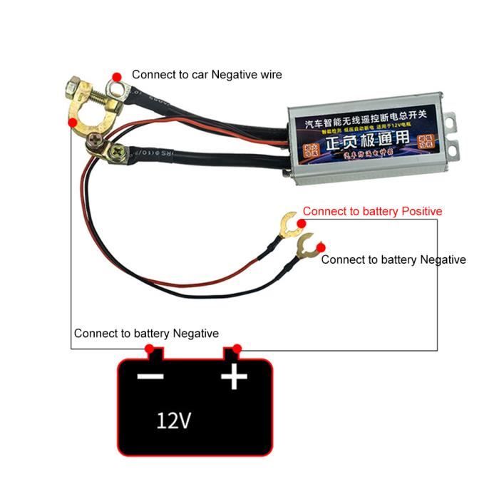 Coupe Circuit Batterie 6V/12V/24V pour Moto Auto Camping Car Interrupteurs Batterie  Voiture avec Une Clé Amovibles, 200A - Cdiscount Auto