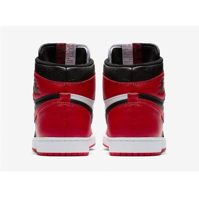 Air Jordan 1 Retro High OG Homage to Home Noir rouge Cdiscount Chaussures