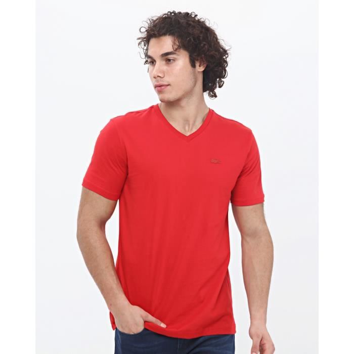 Tee shirt lacoste col v homme hot sale