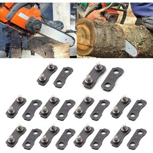 ECSiNG 20 Maillons De Chaîne De Tronçonneuse 3/8LP - Kit De Réparation Pour Chaînes 33 à 70 Maillons