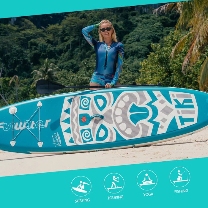 Paddle SUP gonflable Hydro-Force™ Aqua Journey 274 x 76 x 12 cm, pompe, pagaie, leash, sac à dos de transport 65349 Paddle SUP gonflable Hydro-Force™ Aqua Journey 274 x 76 x 12 cm, pompe, pagaie, leash, sac à dos de transport 65349