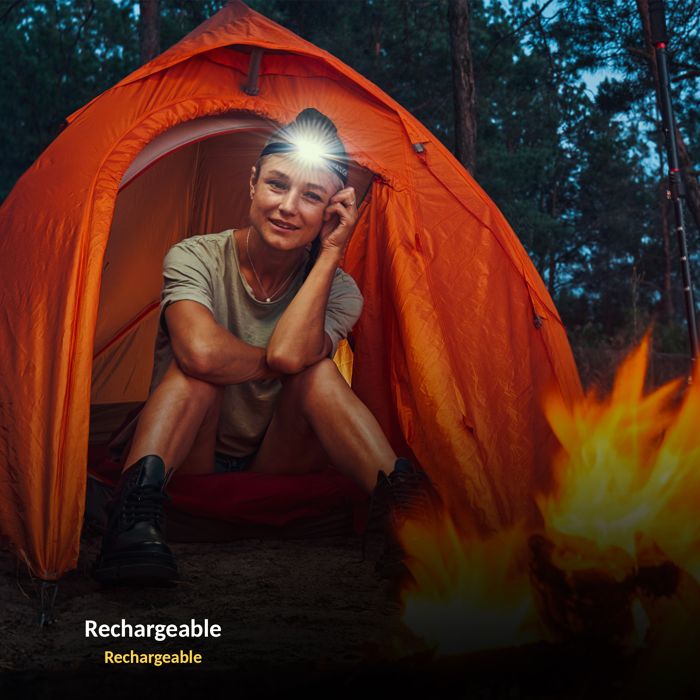 Lampe Frontale LED Rechargeable USB – Torche Pour Bricolage, Camping, Randonnée