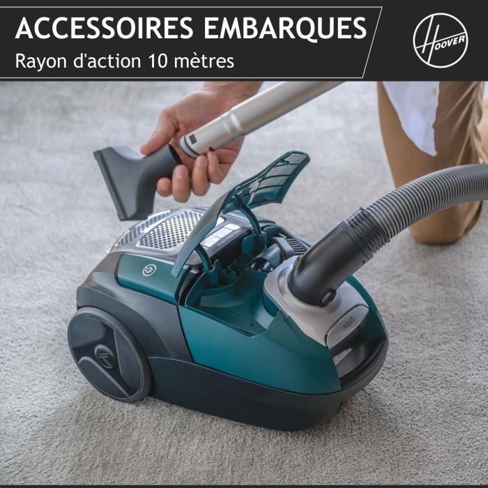 HOOVER HE530ALG Aspirateur traîneau avec sac, Puissant 850 W, Silencieux  69db, Grande Capacité 3,5L Special Allergie & Poils - Cdiscount  Electroménager