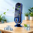 Refroidisseur d'air, Mini Ventilateur, 4000mAh, 5 Vitesses, Avec Écran LED, Recharge USB, Silencieux, Pour Bureau Chambre Camping