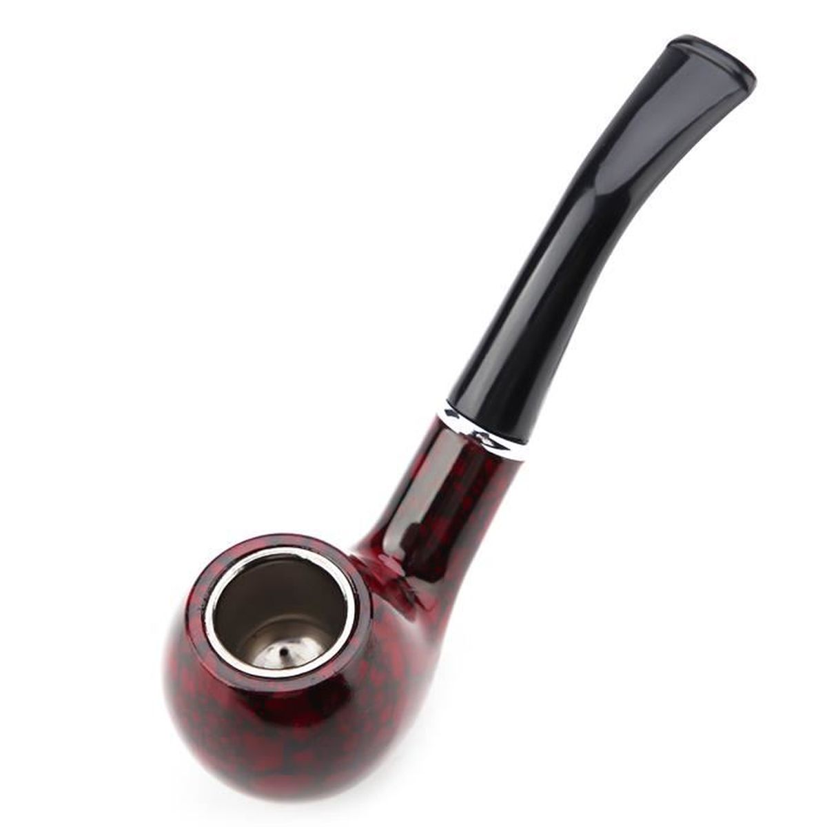 Pipe à Tabac Métal Aluminium Portable Mini Avec Maille - Facile à Nettoyer Noir