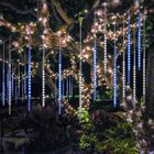 MUMENG Guirlande Lumineuse Extérieure Douche de Météorites 540LEDs 10 Tube Lumières Bleu + Blanc étanches IP65 Fête Garden Showcase de Noël